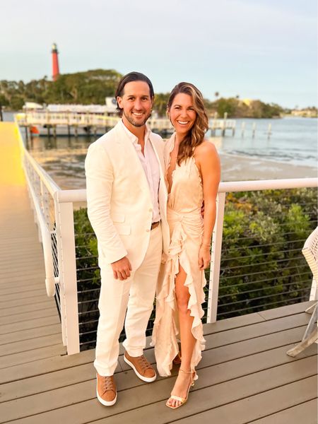 Last night’s gala was a success and I love the white out theme! This off white/beige  dress was so perfect!  Both our looks run tts 

#LTKSeasonal #LTKmens #LTKstyletip