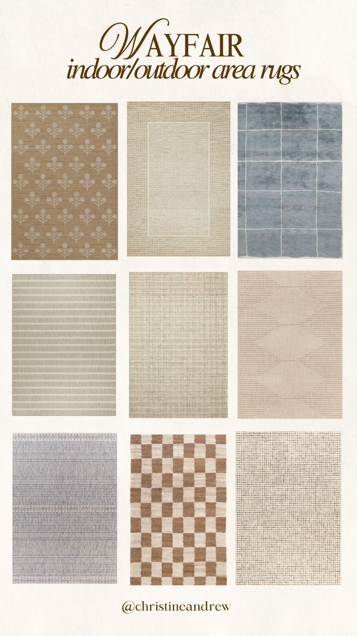 Indoor / outdoor rugs I’m loving from @Wayfair 🤍

Patio rug, area rug,  neutral rug, checkered rug 

#LTKHome #LTKSeasonal