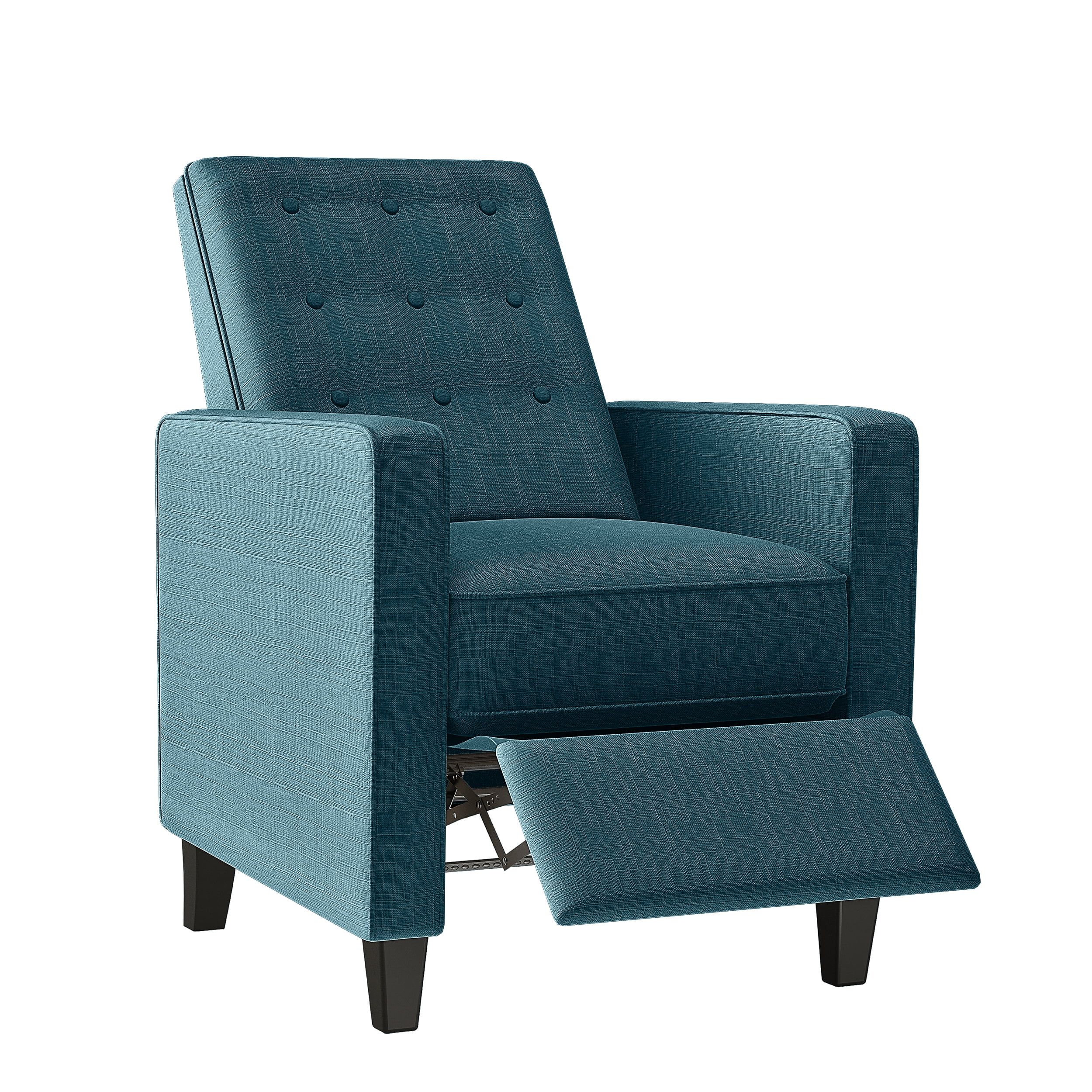 Homesvale Van Pay Button Tufted Pushback Recliner, Caribbean Blue | Walmart (US)