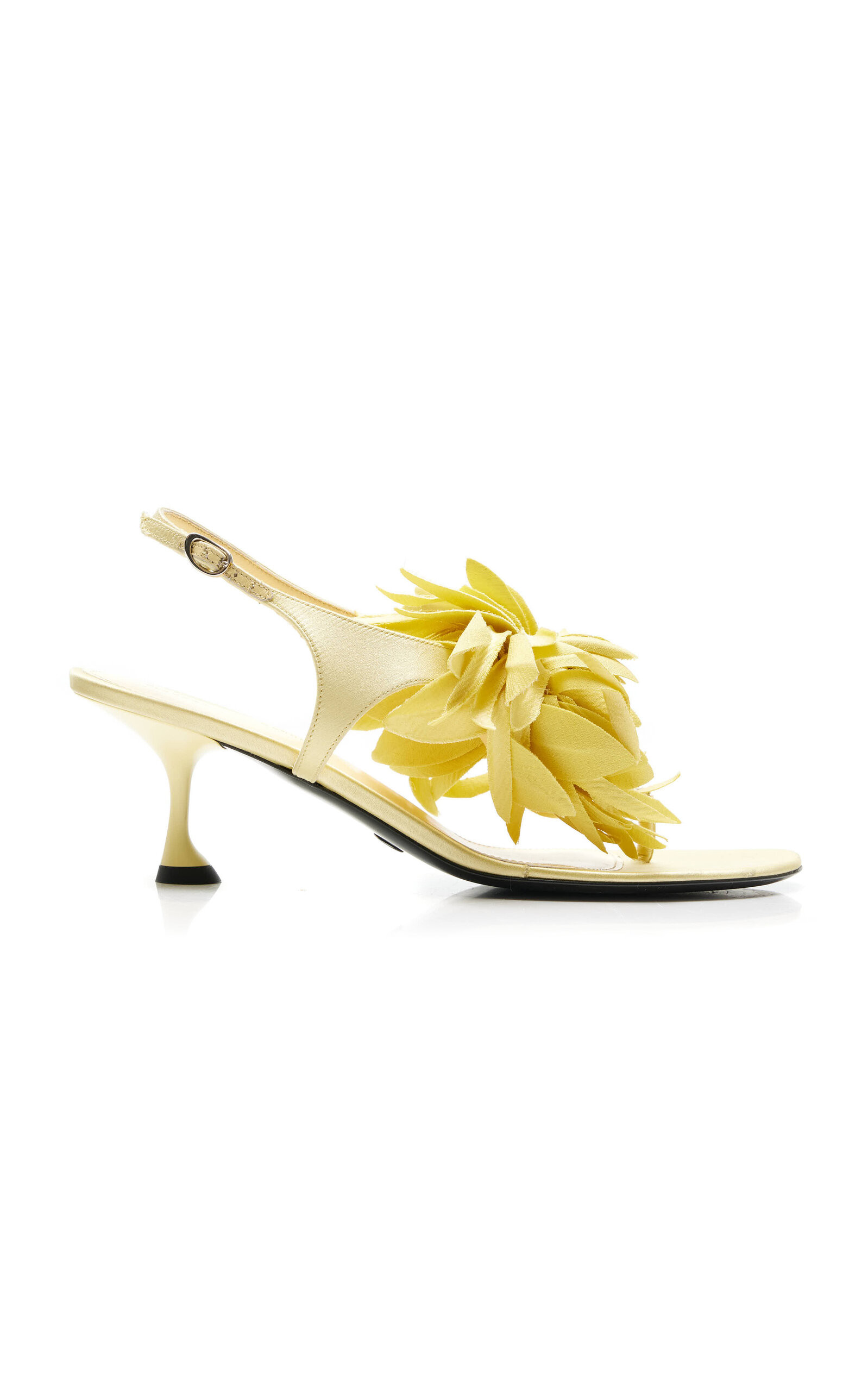 Tee Flower-Detailed Satin Thong Sandals | Moda Operandi (Global)