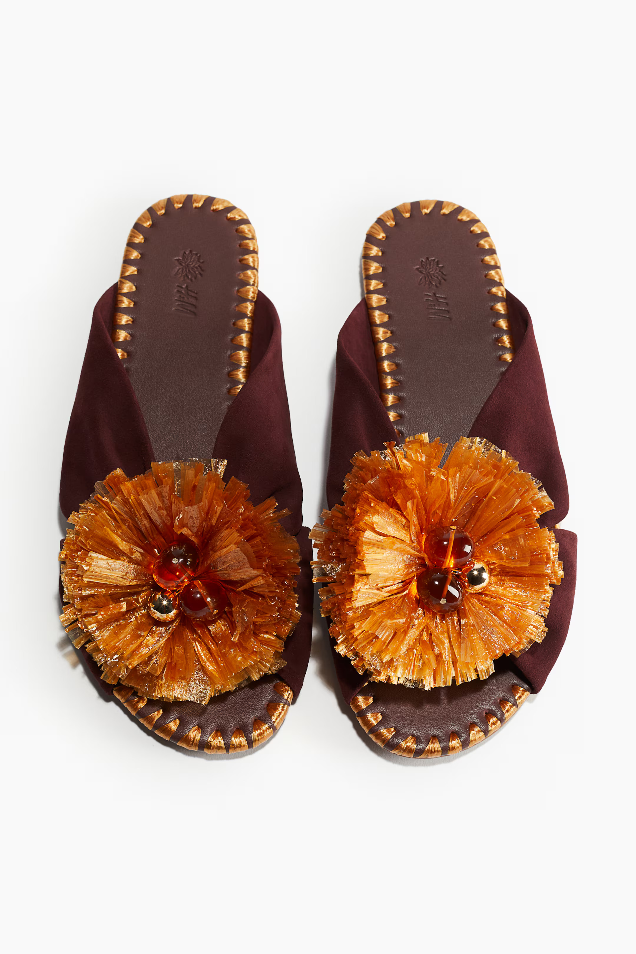 Pompom Leather Sandals | H&M (US + CA)