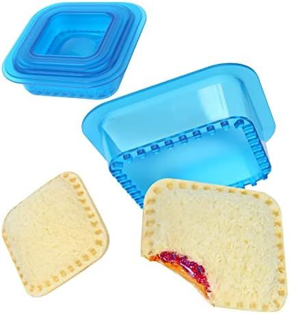 HiYZ Sandwich Cutter and Sealer - 5 PCS Decruster Sandwich Maker for Uncrustables - Peanut Butter... | Amazon (US)