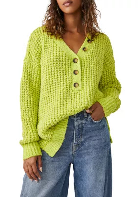 Free People Whistle Thermal Henley Shirt | Belk