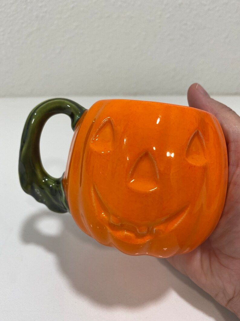 Vintage Halloween Jack O Lantern Coffee Tea Mug - Etsy | Etsy (US)