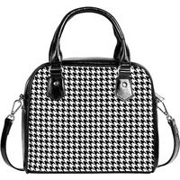 Houndstooth Handbag, Vintage Style Pu Leather Shoulder Bag | Etsy (US)