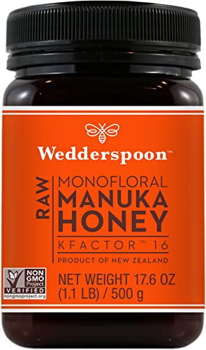 Wedderspoon Raw Premium Manuka Honey, KFactor 16, 17.6 Oz, Unpasteurized, Genuine New Zealand Honey, Traceable from Our Hives to Your Home | Amazon (US)