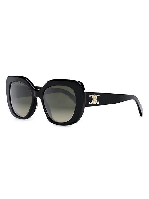 CELINE 55MM Butterfly Round Sunglasses | Saks Fifth Avenue