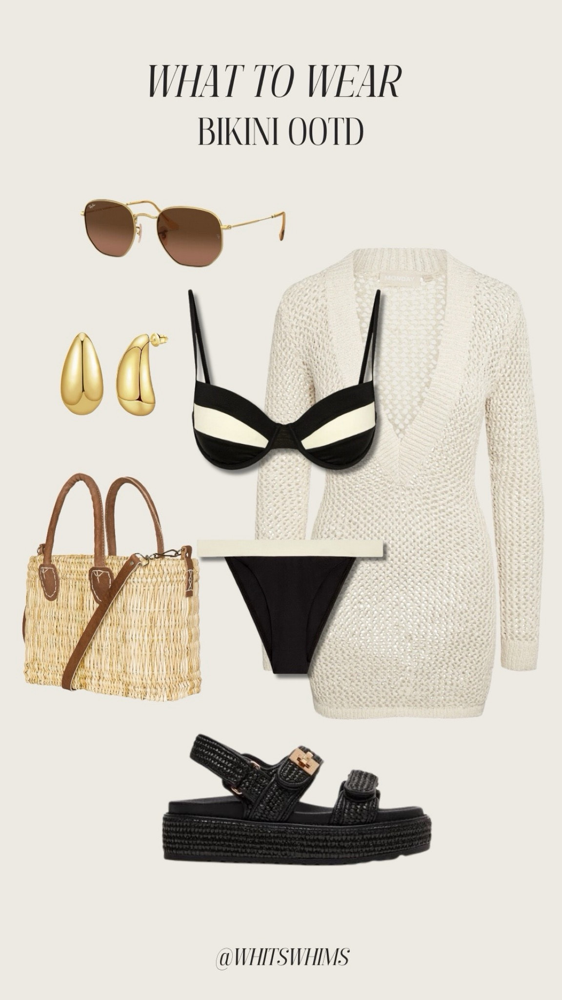 Black and white bikini with a white crotchet coverup 

Summer outfit 
Bathing suit 
Bikini 
Summer style 
Resort outfit 
Vacation outfit 
Beach outfit 

#LTKSwim #LTKStyleTip #LTKSeasonal