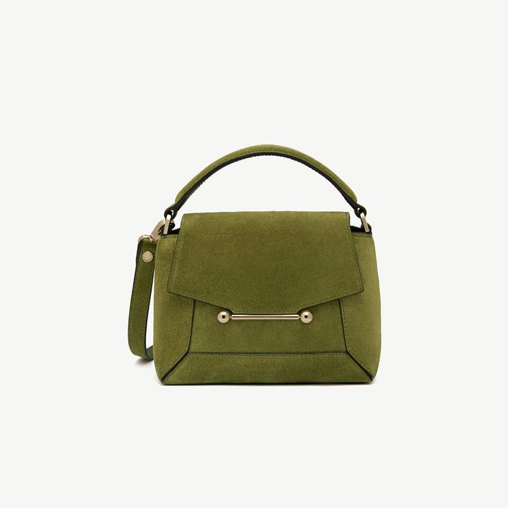 Mosaic Nano - Lime Suede/Khaki | Strathberry | Strathberry