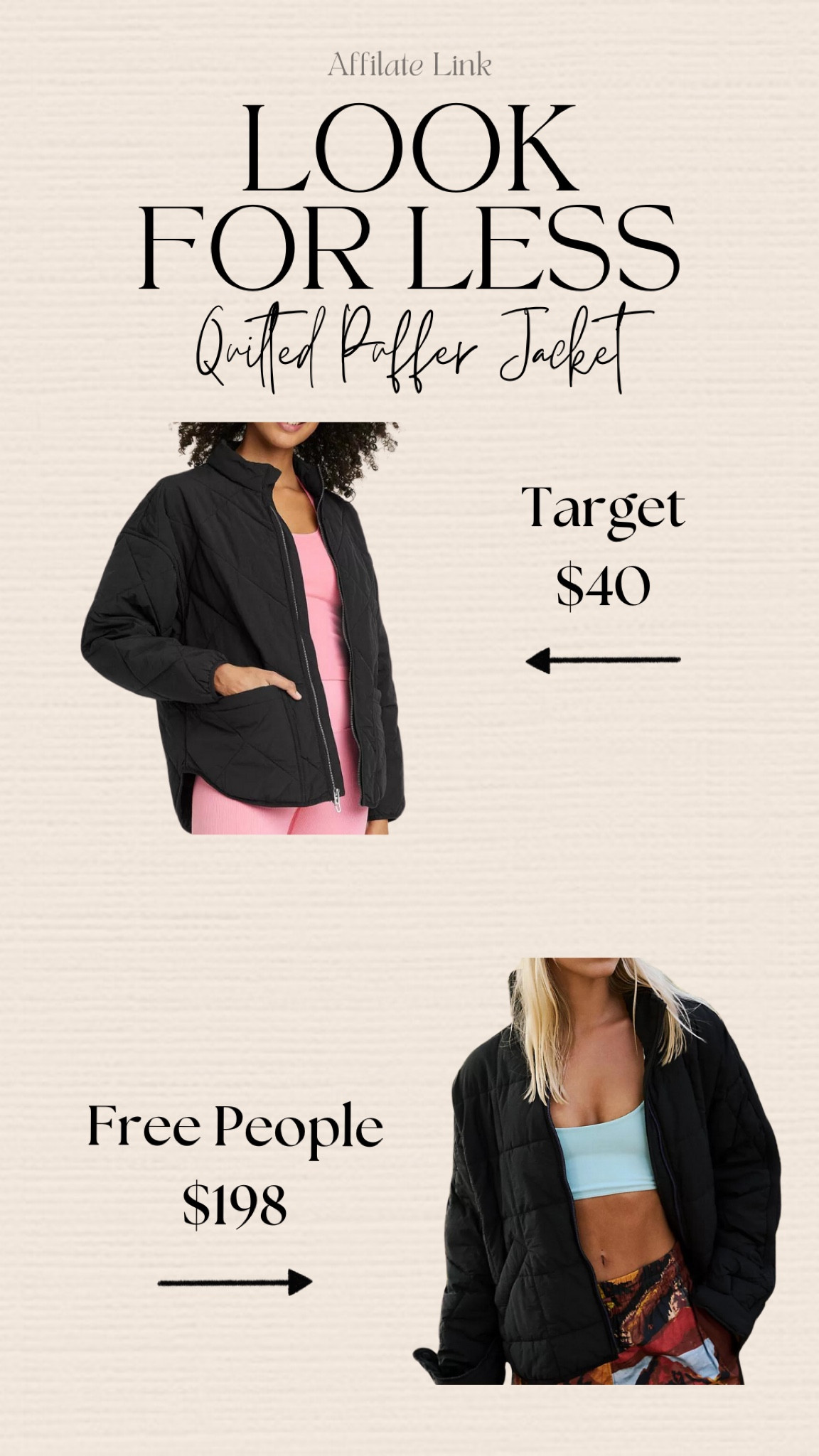 Quilted puffer jacket! 

Look for less, target finds, cute clothes at target target favorites, target finds, cute clothes at target, target jackets, activewear at target, free people look for less, quilted jacket, quilted puffer jacket.

#LTKstyletip #LTKmidsize #LTKfindsunder50