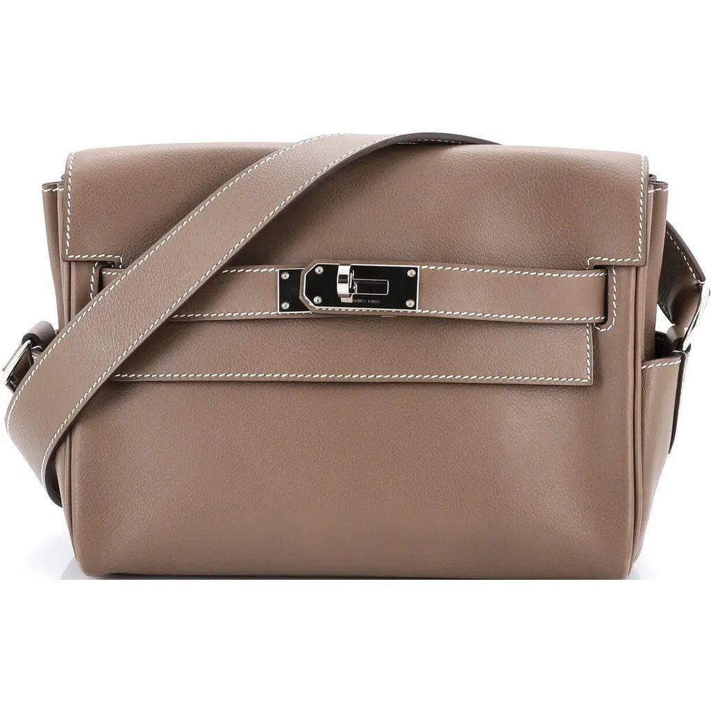 Pre-Owned Hermes Kelly Messenger Bag Evercolor PM in Etoupe at Nordstrom, Size Small | Nordstrom