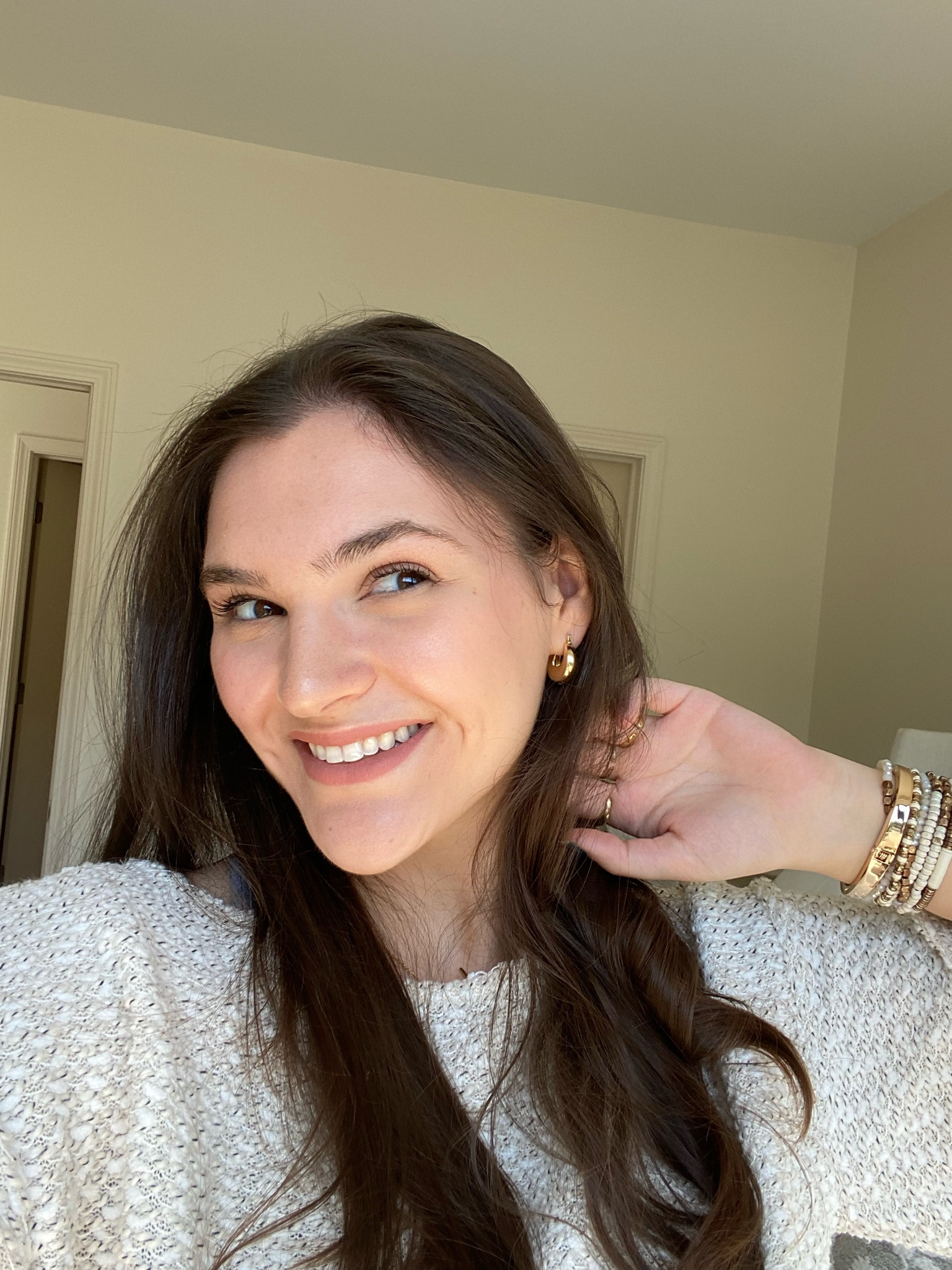 The cutest gold hoops for everyday use!! Love these from house of Harlow! #goldjewelry #fallfashion #everydayjewelry 

#LTKunder50 #LTKSeasonal #LTKbeauty