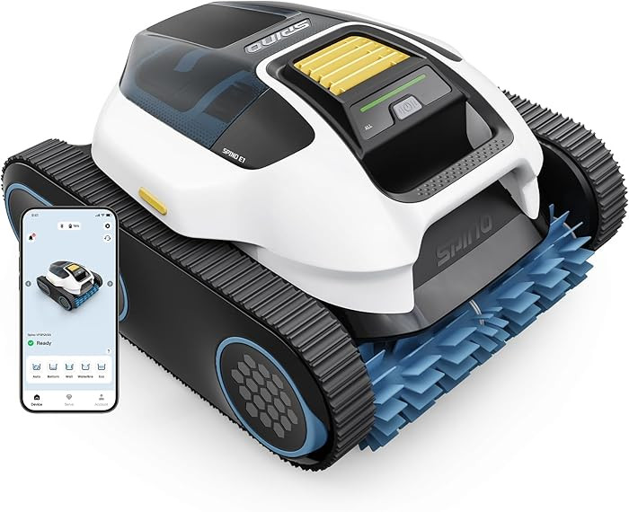 (2026 Upgrade) Spino E1 Cordless Robotic Pool Cleaner, Pool Robot for Wall & Waterline Cleaning, ... | Amazon (US)