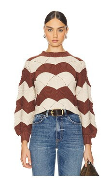 Cleobella Kori Sweater in Ivory & Terracotta from Revolve.com | Revolve Clothing (Global)
