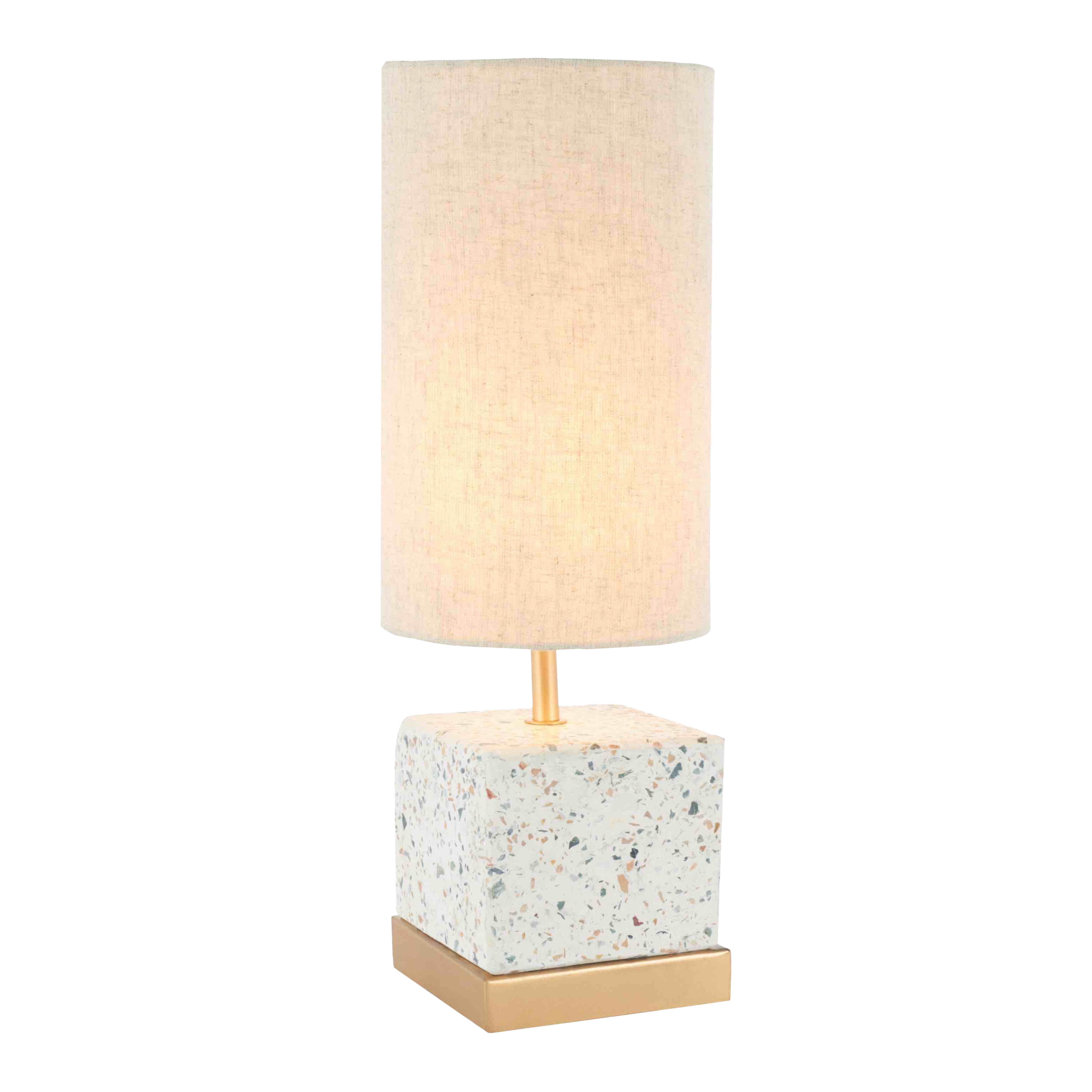 Serena Speckled Concrete Terrazzo Accent Lamp | World Market