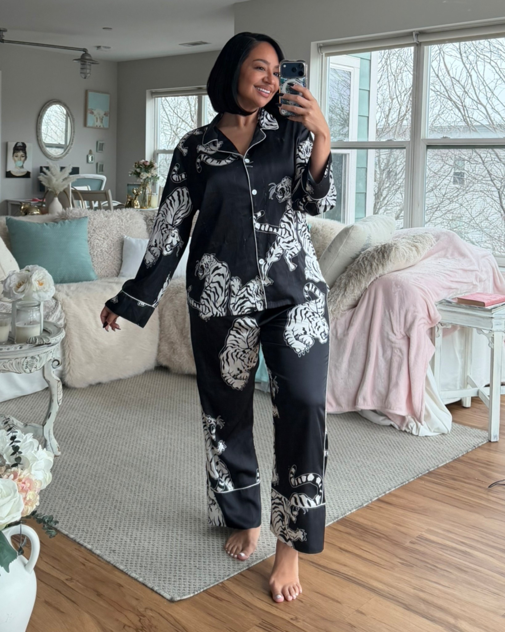 Soft life silk satin pants pajama set! I’m wearing a Large!

#LTKselfcare #LTKPetite #LTKOver40