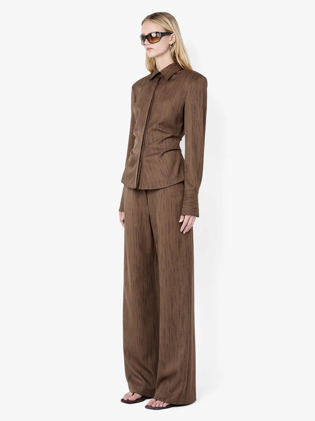 LAURENT SHIRT - WOODGRAIN CHOC | Bec & Bridge (Global)