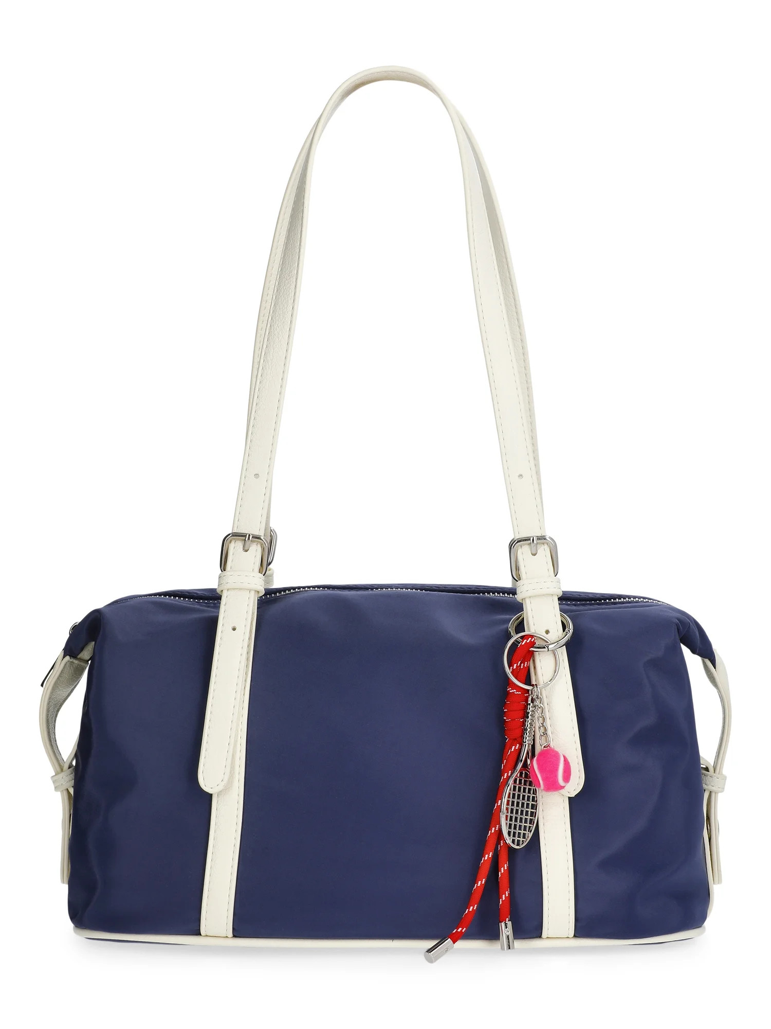 No Boundaries Women's Clubhouse Shoulder Bag with Charm, Navy | Walmart (US)