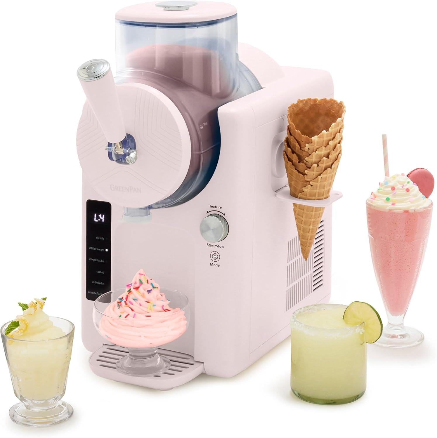 GreenPan Frost Ice Cream Maker & Slushie Machine, Soft Serve, Sorbet, Margaritas, Milkshakes, Fro... | Amazon (US)