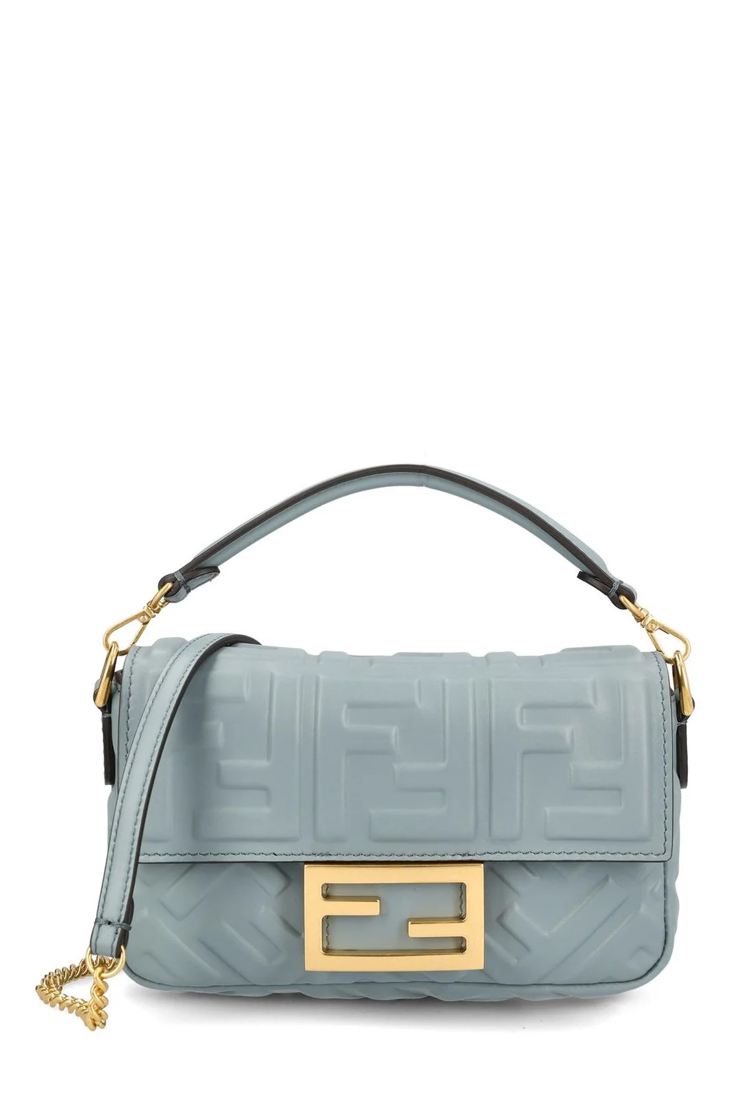 Fendi Baguette FF Embossed Mini Shoulder Bag | Cettire Global
