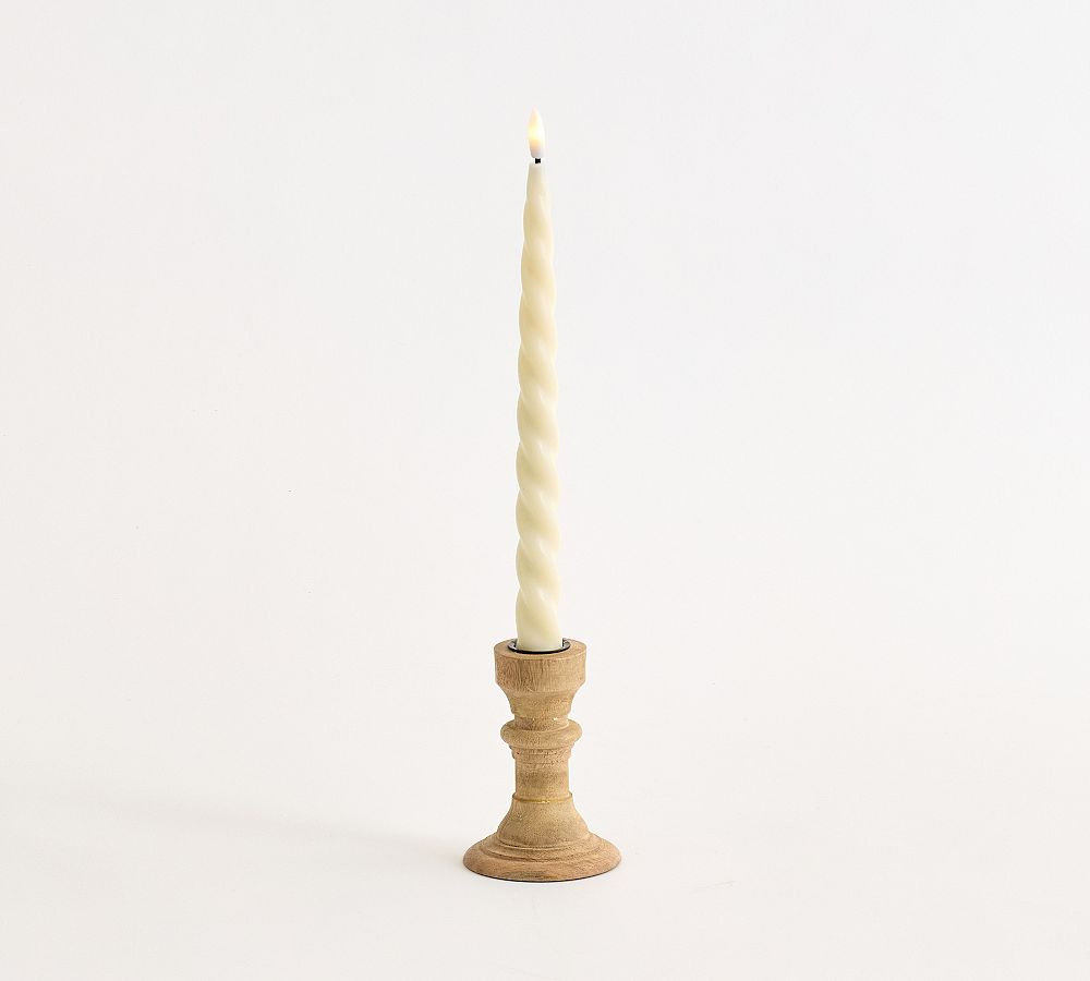 Flameless Spiral Taper Candle | Pottery Barn (US)