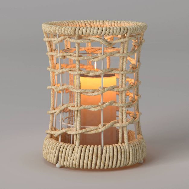 Maize Outdoor Lantern Candle Holders Tan - Threshold™ designed with Studio McGee | Target