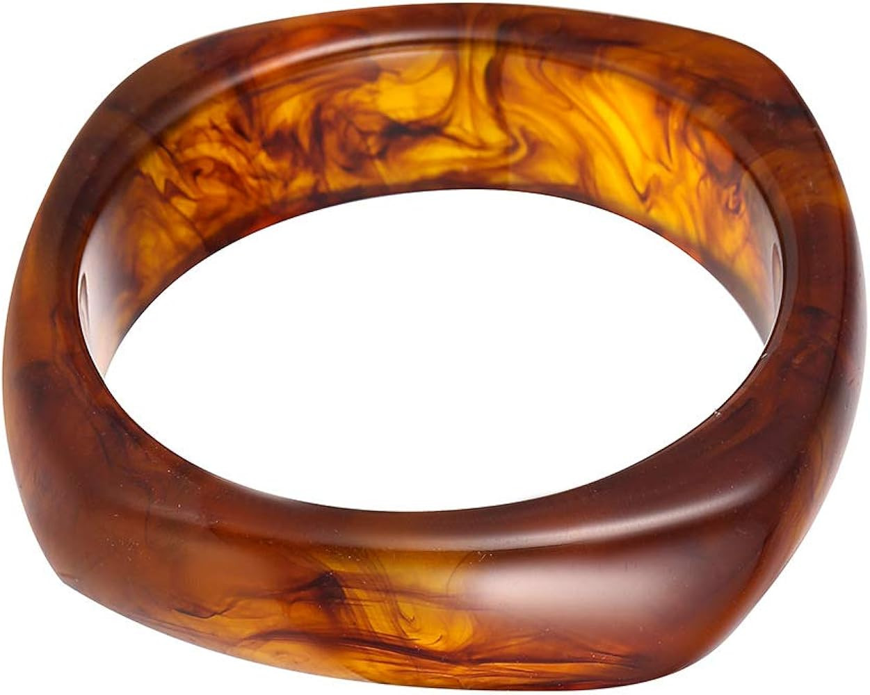 Acrylic Resin Bangle Bracelet Wristbands Tortoiseshell Acetate Plate Cuff Bracelet Vintage Wide I... | Amazon (US)