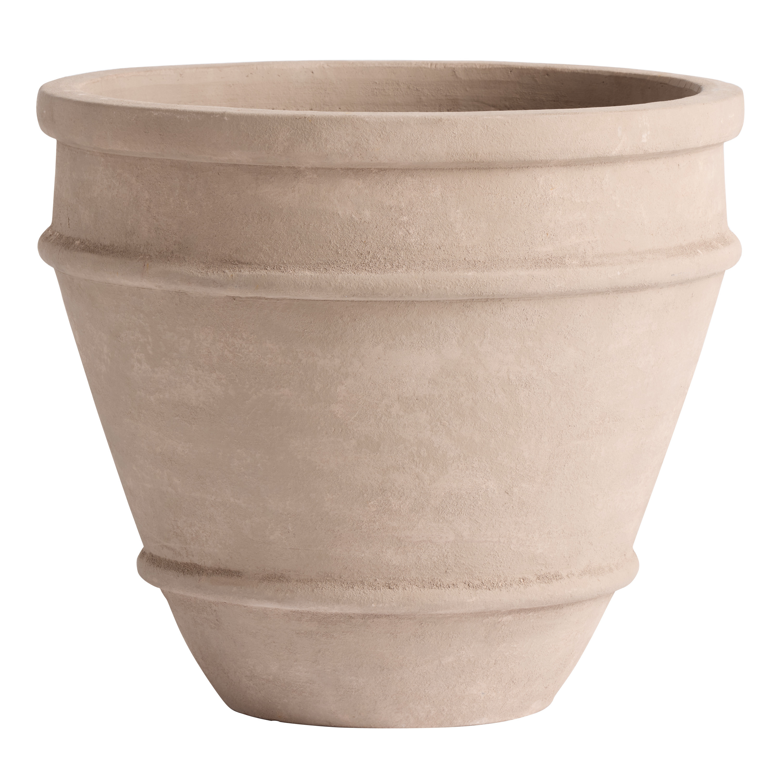 Tarassa Washed Terracotta Ridged Outdoor Planter | World Market