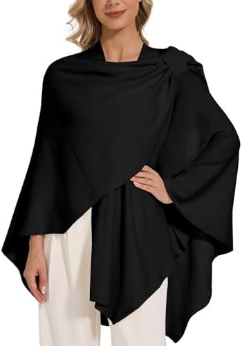 Women's Crossover Shawl Wraps Open Front Poncho Cape Elegant Loop Shawls Travel Shawls for Fall W... | Amazon (US)