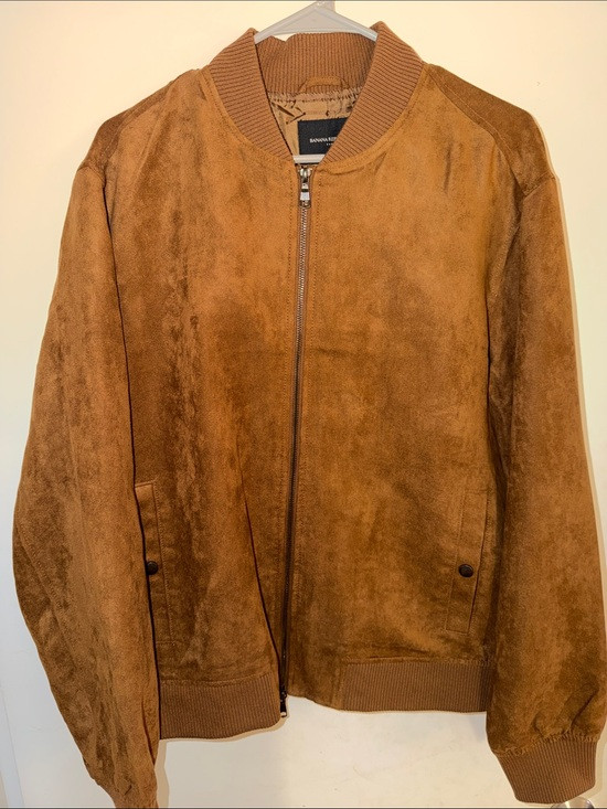 Banana Republic Suede Bomber Jacket in Tan Brown | Poshmark