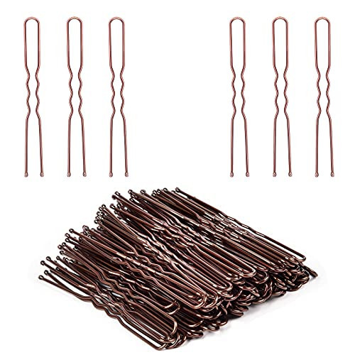 U Shaped Hair Pins, IKOCO 2.4inch Hair Pins for Women with Storage Box, Brown | Amazon (US)
