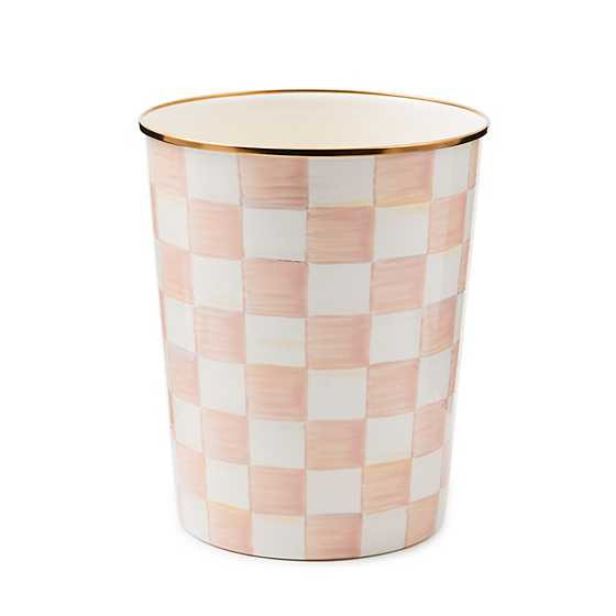 Rosy Check Waste Bin | MacKenzie-Childs
