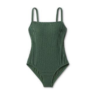 Women's Pucker Textured Square Neck One Piece Swimsuit - Kona Sol™ | Target