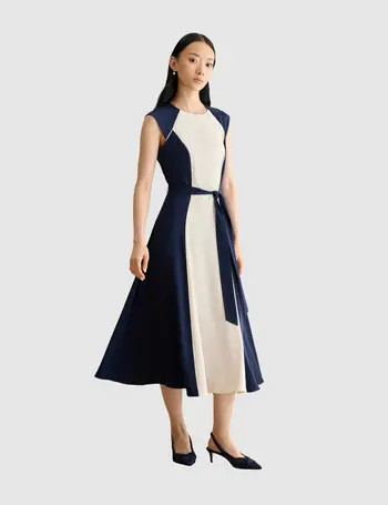 HOBBS LONDON Andrea Colour Block Midi Dress | Nordstrom | Nordstrom