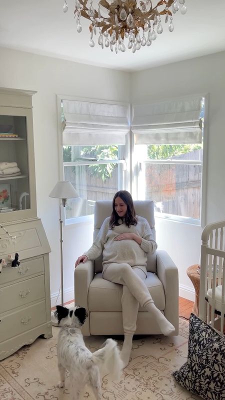 Thrilled to share a glimpse into our nursery featuring what’s quickly become one of our favorite things—this glider by @nurture_and. 

We have a small space and I was worried a power recliner might be overpowering but it’s truly the coziest addition to the sweetest little nursery nook and really has all the bells and whistles you might want or be looking for.

We have the Glider Plus and it has a power recline, it glides, it swivels, has a spill-proof fabric and also features a USB port, adjustable headrest and power lumbar support.

As someone who experiences chronic neck and back pain—both pre-pregnancy and throughout pregnancy—it’s incredibly comfortable but still supportive and from a design perspective I think it’s even prettier in person. 

We love the quality, we love the functionality, we love the addition to our nursery and now—we just can’t wait to see what baby thinks. 🕊

#madeforsharedmoments maternity 

#LTKbump #LTKhome #LTKbaby