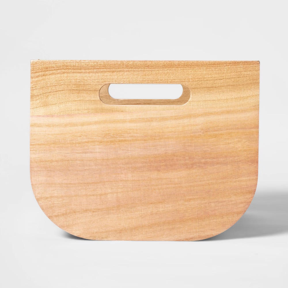 Small Paulownia Wood Bin with Fabric Sides Silver Green 8""x10"" - Project 62 | Target