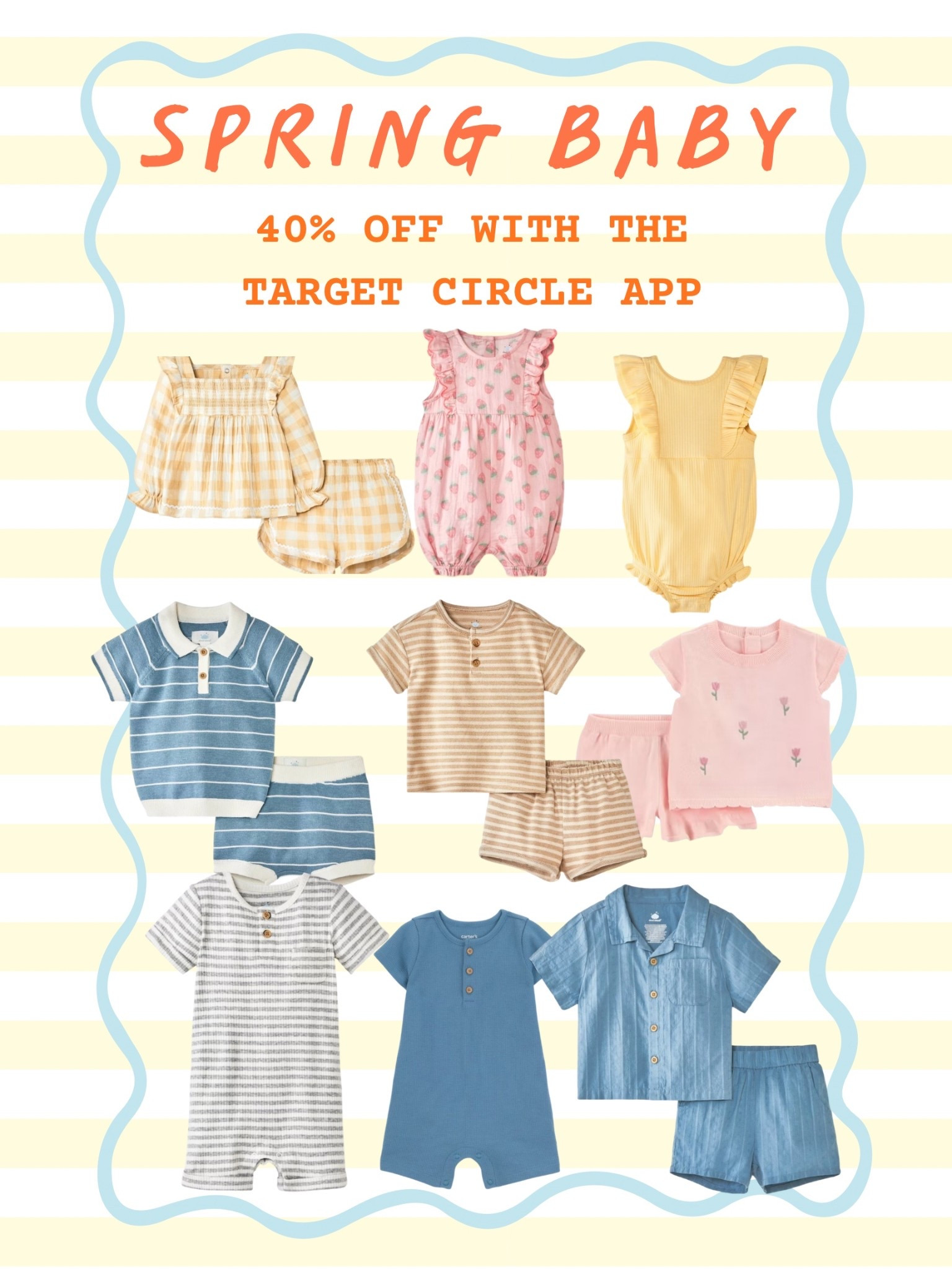 Target Circle Week: today’s deal is 40% off baby clothes! Cute spring options for littles. 

#LTKKids #LTKBaby #LTKmomlife