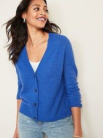 Slouchy Soft-Brushed Button-Front Cardi for Women | Old Navy (US)