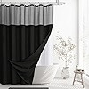 Naturoom Extra Long Shower Curtains 84 inches Linen Shower Curtain with Snap in Liner Set Boho Fa... | Amazon (US)
