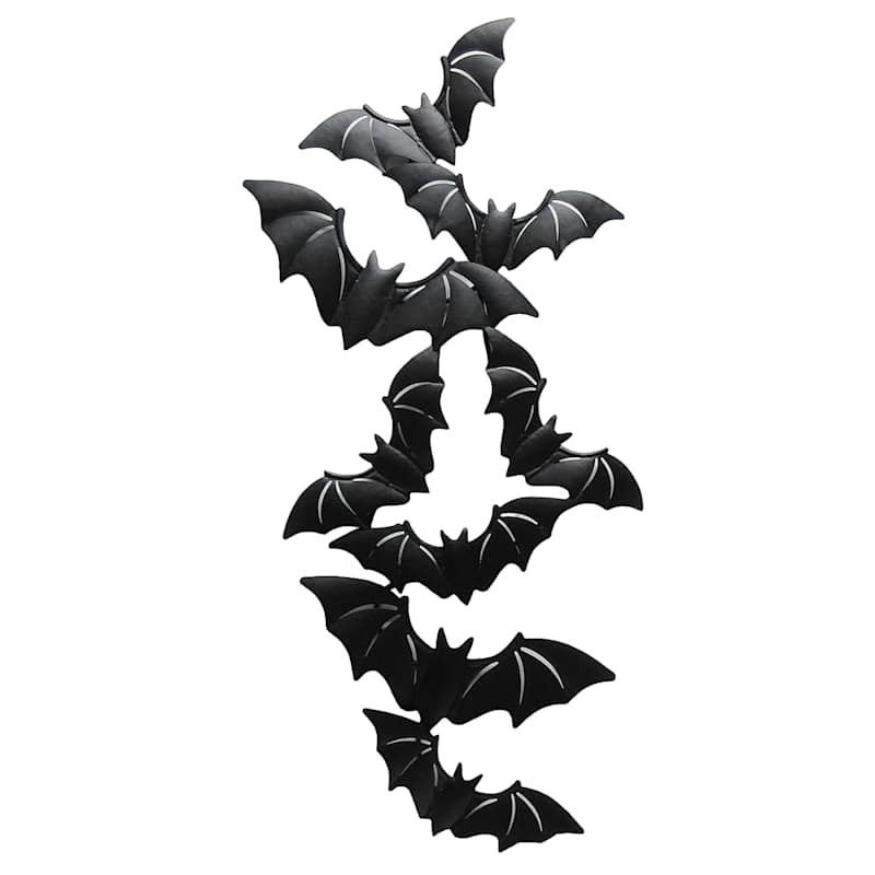 Halloween Bats Metal Wall Decor, 12x25 | At Home