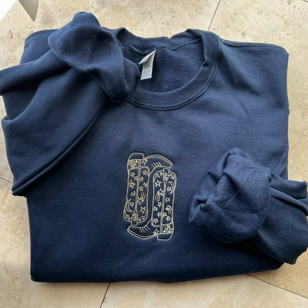Cowgirl Boots Embroidered Sweatshirt | Walmart (US)