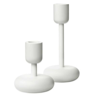 Littala Nappula Candle Holders Set In White | Bed Bath & Beyond