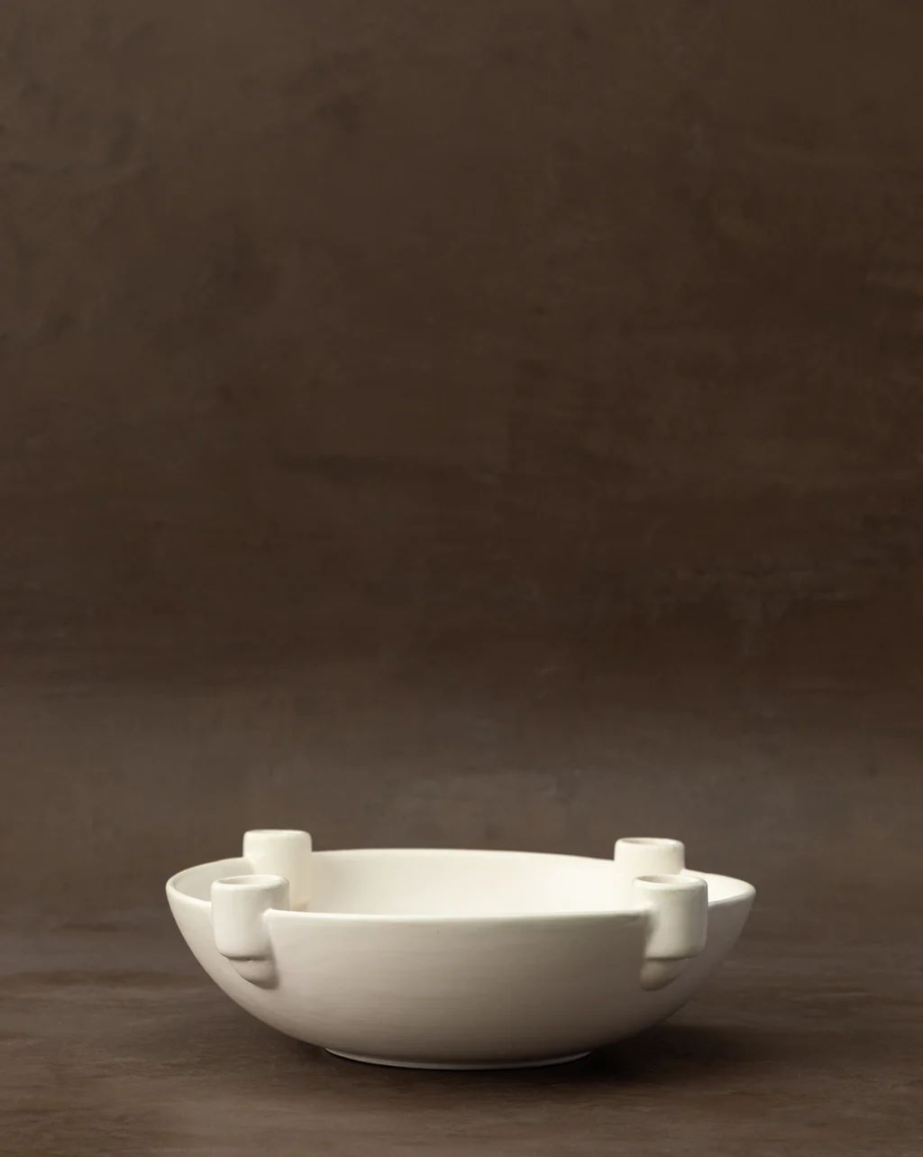 White Stoneware Advent Taper Holder | McGee & Co.