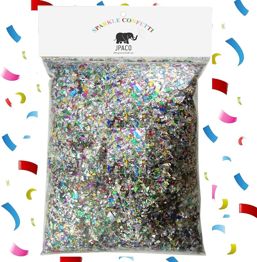 Sparkle Metallic Confetti - Jumbo Mylar Rainbow Foil Confetti Bag Perfect for New Years, Surprise... | Amazon (US)
