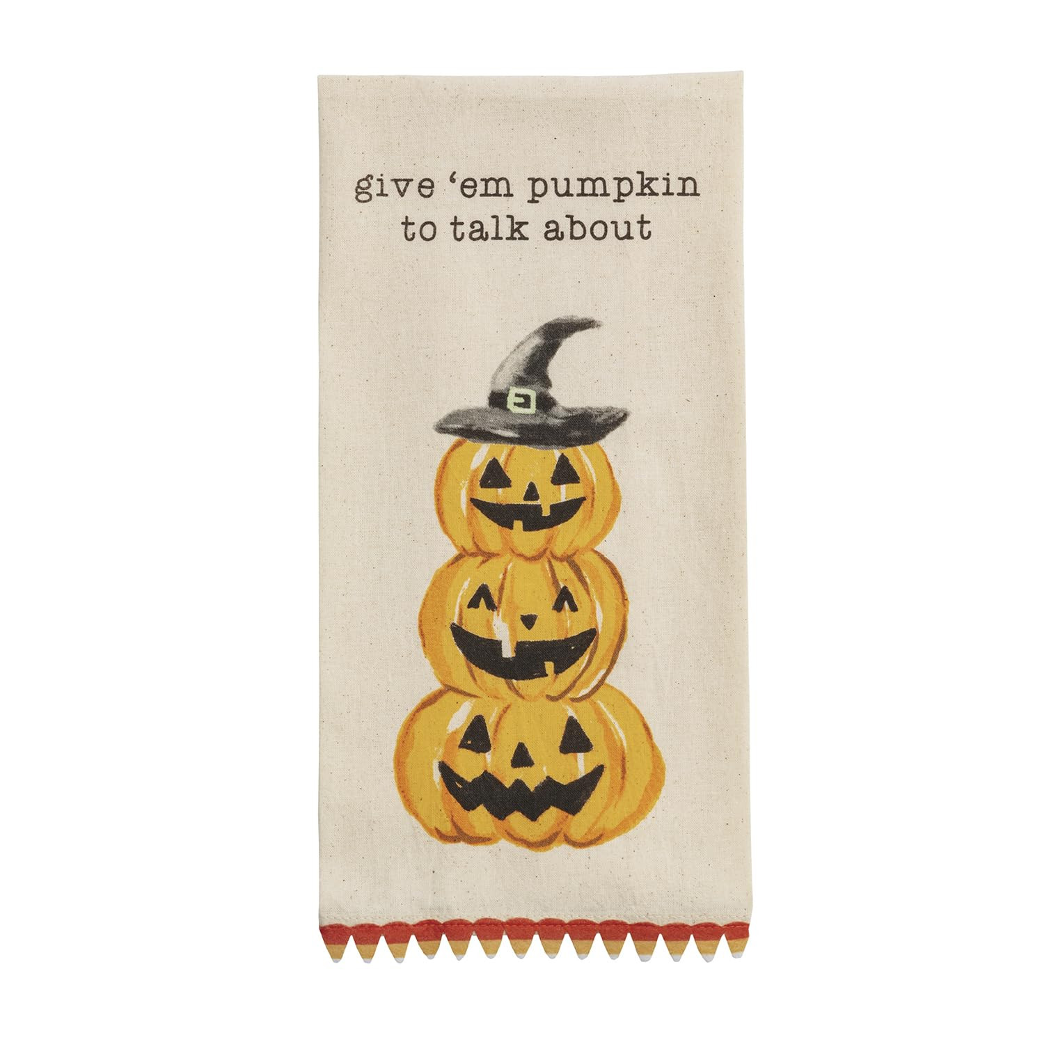 Mud Pie Halloween Pumpkin Stack Printed Towel | Amazon (US)