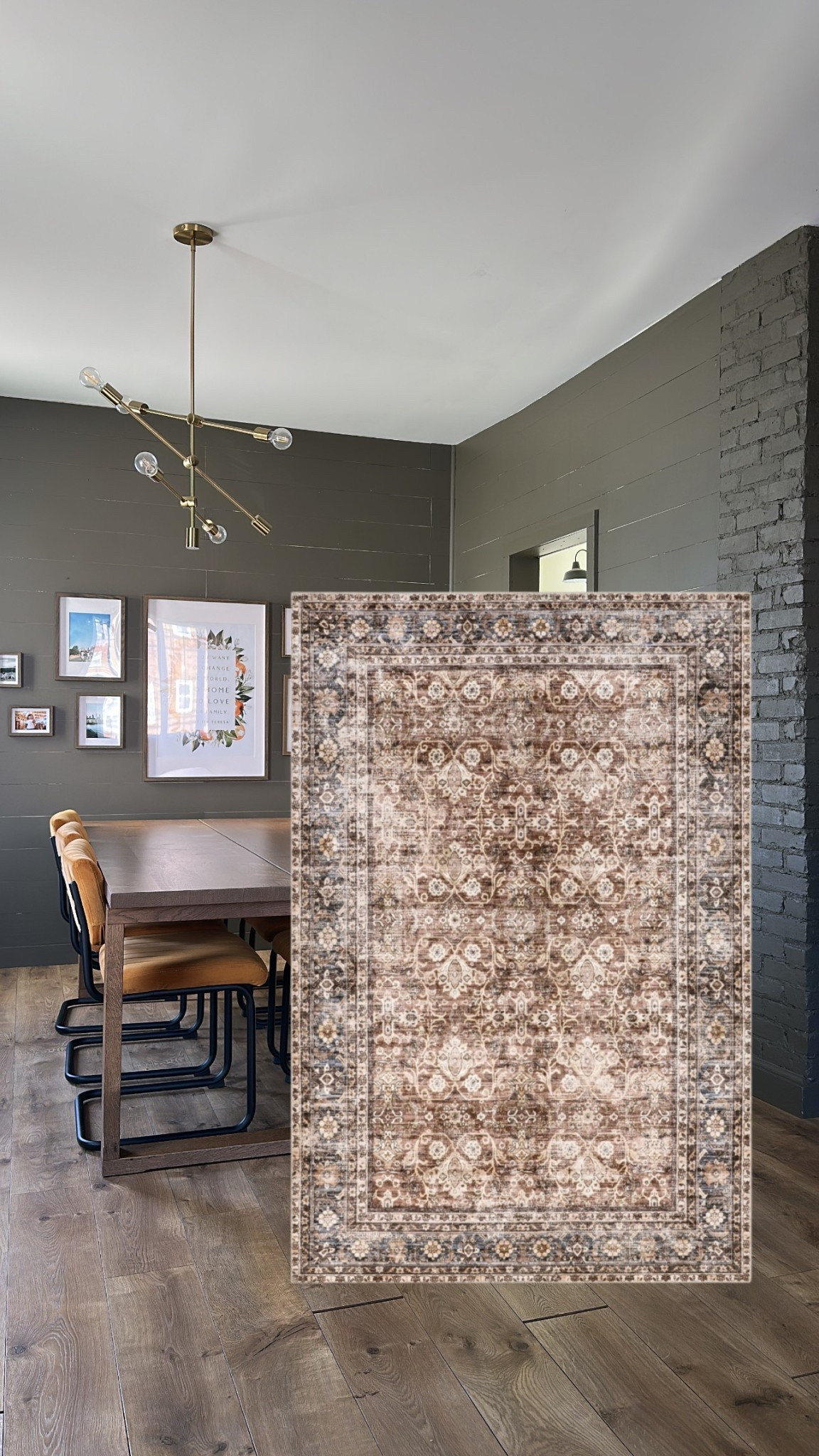 Washable rug perfect for under a dining room table on MAJOR sale 

#LTKFamily #LTKSaleAlert #LTKHome