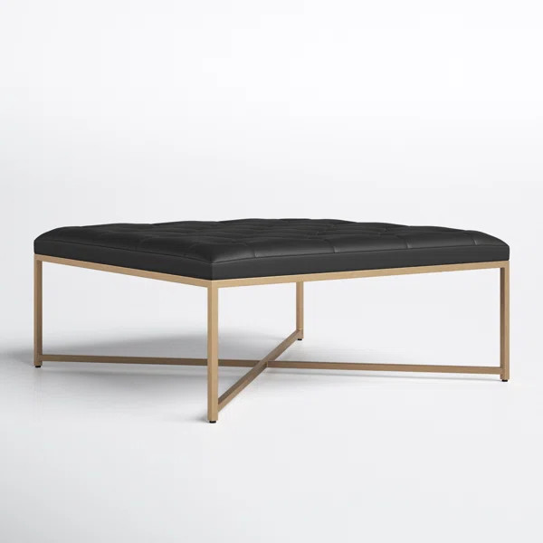 Wynonna Square Leather Tufted Cocktail Ottoman | Wayfair Professional