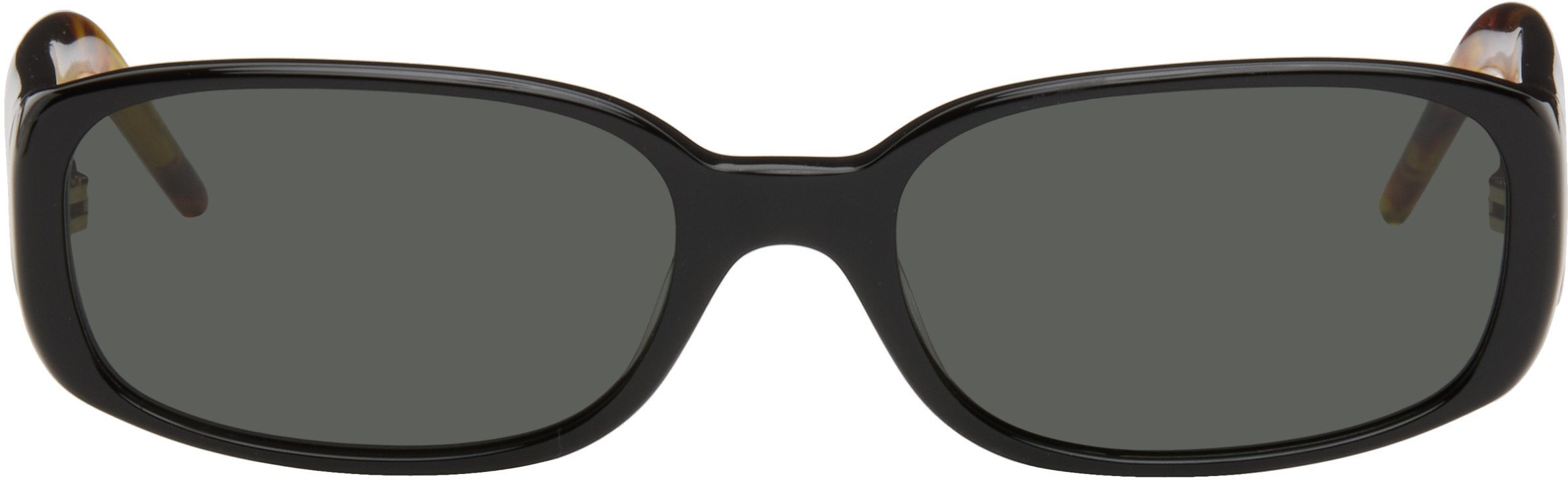 Casablanca Black & Brown Slim Sunglasses | SSENSE