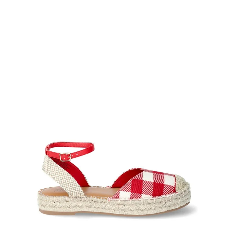 Time and Tru Women's Ankle Strap Espadrille | Walmart (US)