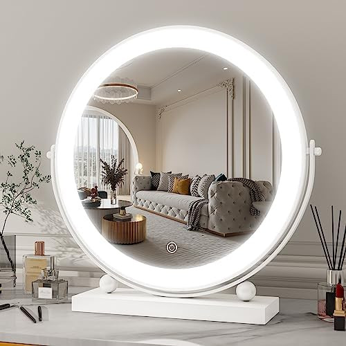 ROLOVE 13 Inch Vanity Mirror with Lights, Round Make Up Mirror with Lighting, LED Mirror Makeup M... | Amazon (US)